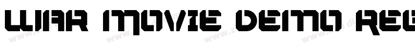 War Movie Demo Regul字体转换